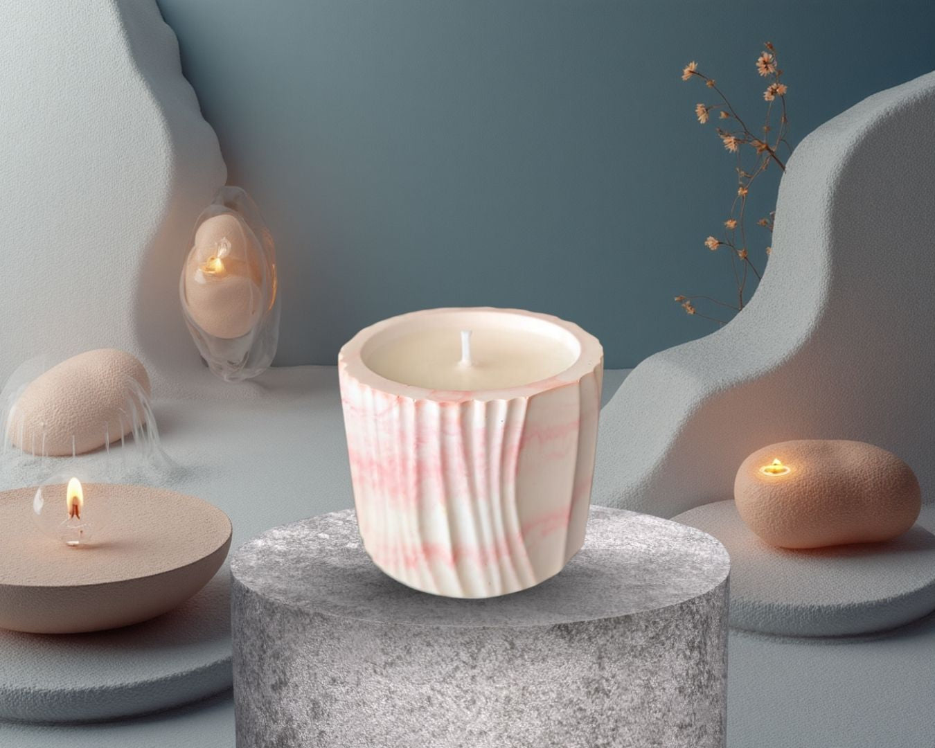 Duftkerze rosa klein (KERZE04)