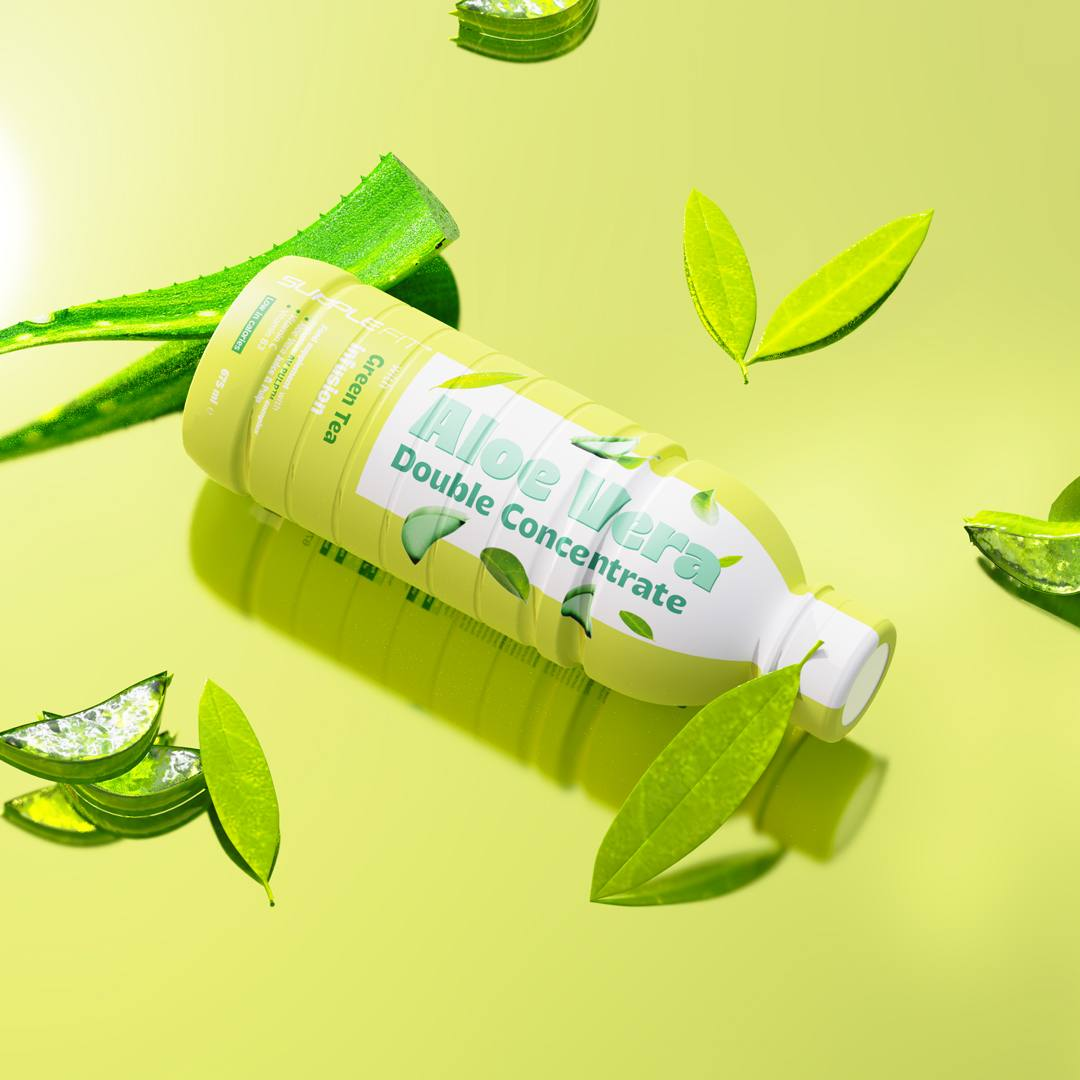 ALOE VERA, Blattsaft & Blattmark mit Grünem Tee (INTB062)